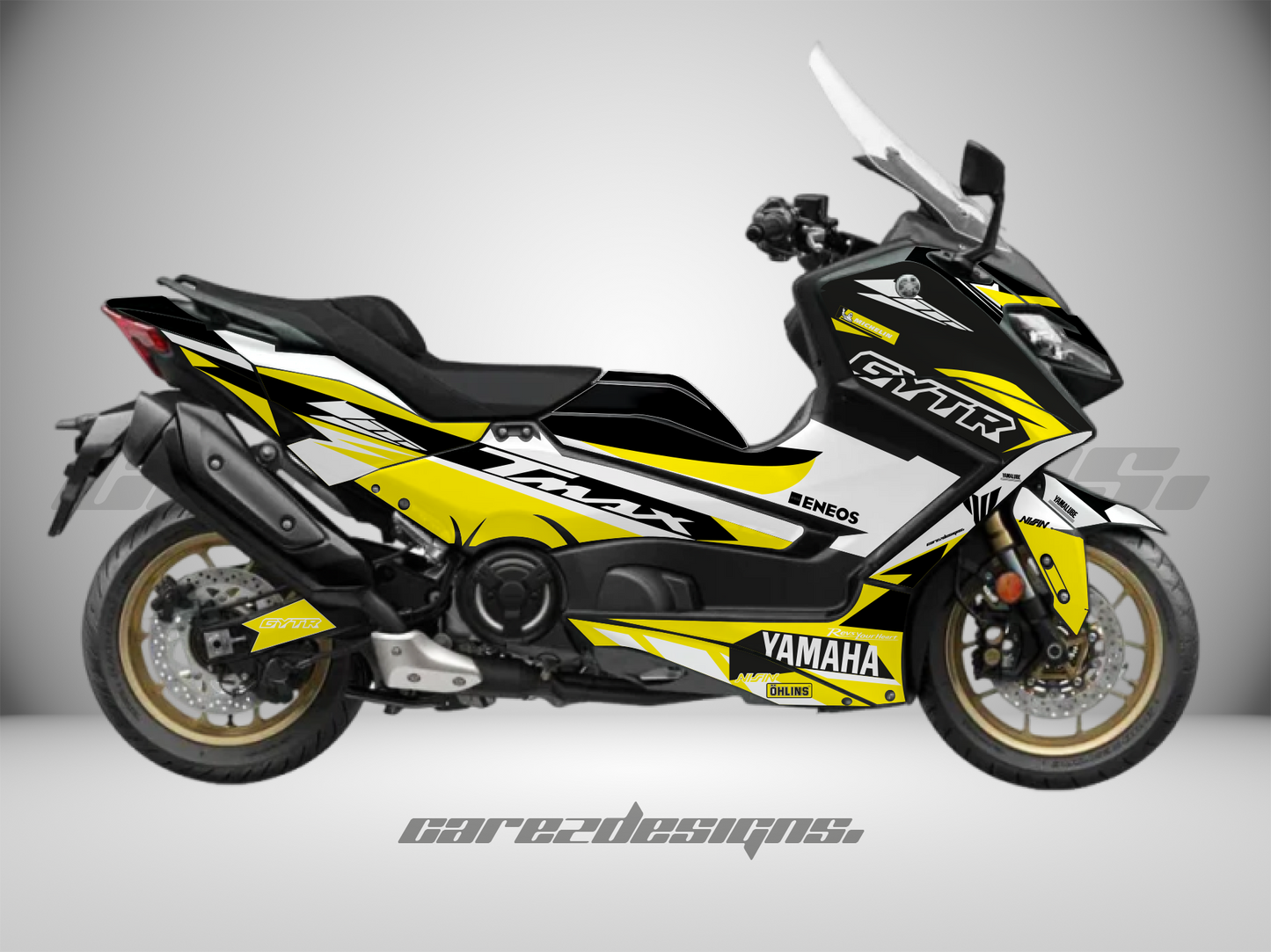 Kit Adhesivos Yamaha Tmax (All Models) GYTR Amarillo y negro