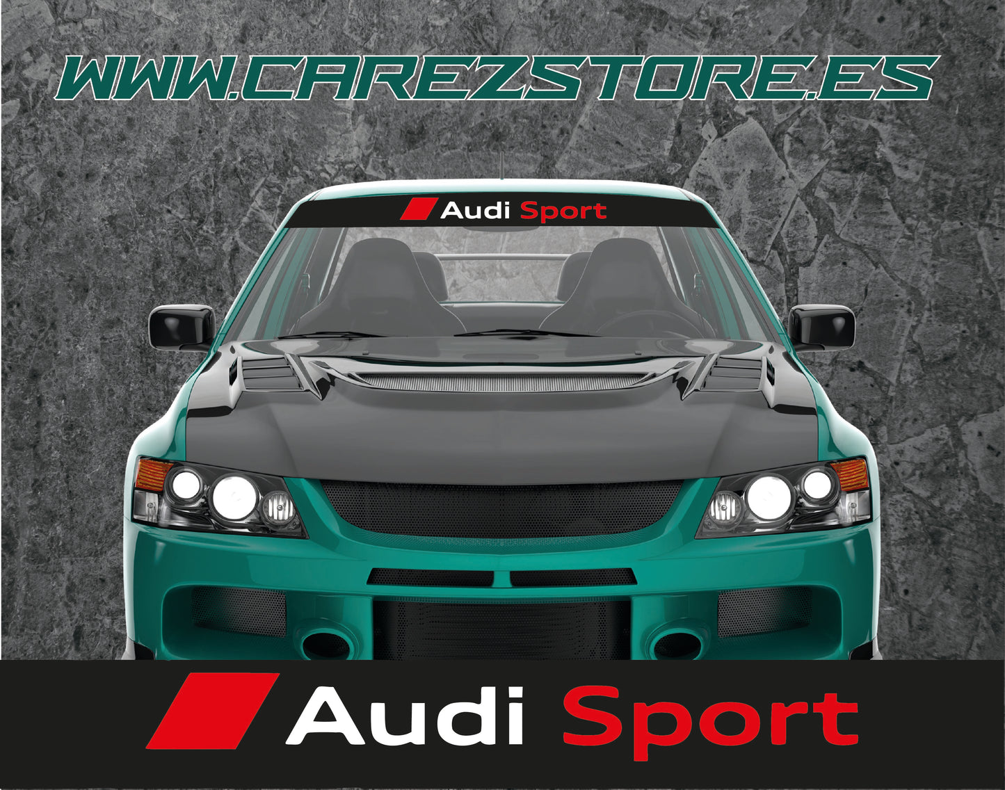 parasol vinilo audi sport en dos colores carez wrap