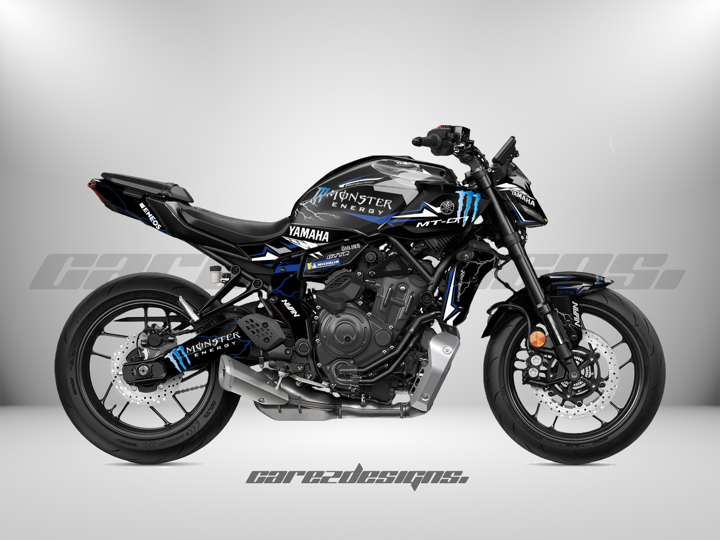 Kit Adhesivos Yamaha Mt07 (All Models)- Monster Blue Edition