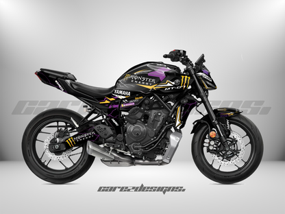 Kit Adhesivos Yamaha Mt07 (All Models)- Monster Yellow Edition